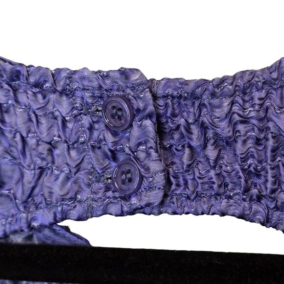 NWT Samsoe Samsoe Womens L Bianca Iris Bloom Crinkle Long Sleeve Mini Dress - Picture 12 of 15